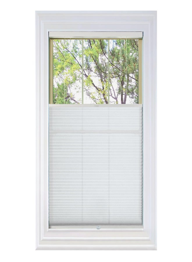 BlindsAvenue Cordless Top Down Bottom Up Cellular Honeycomb Shade, 9/16" Single Cell, Light Filtering, Cotton White, Size: 30" W x 72" H - Image 1